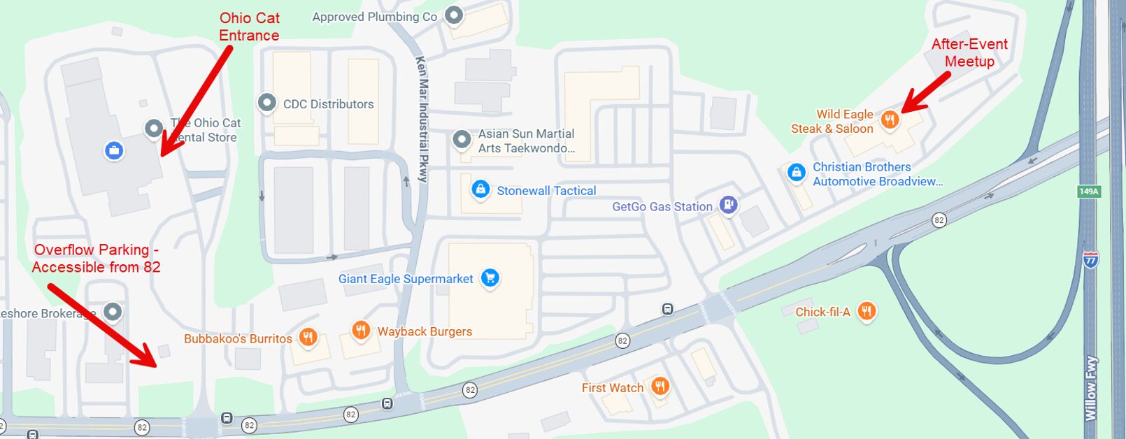 Ohio Cat Gemba Walk Map